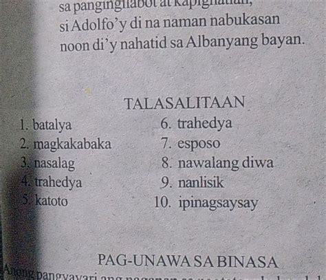 NASALAG: Tagalog.